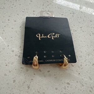 BRANDY John Galt Gold Dome Hoops BNWT #non tarnish